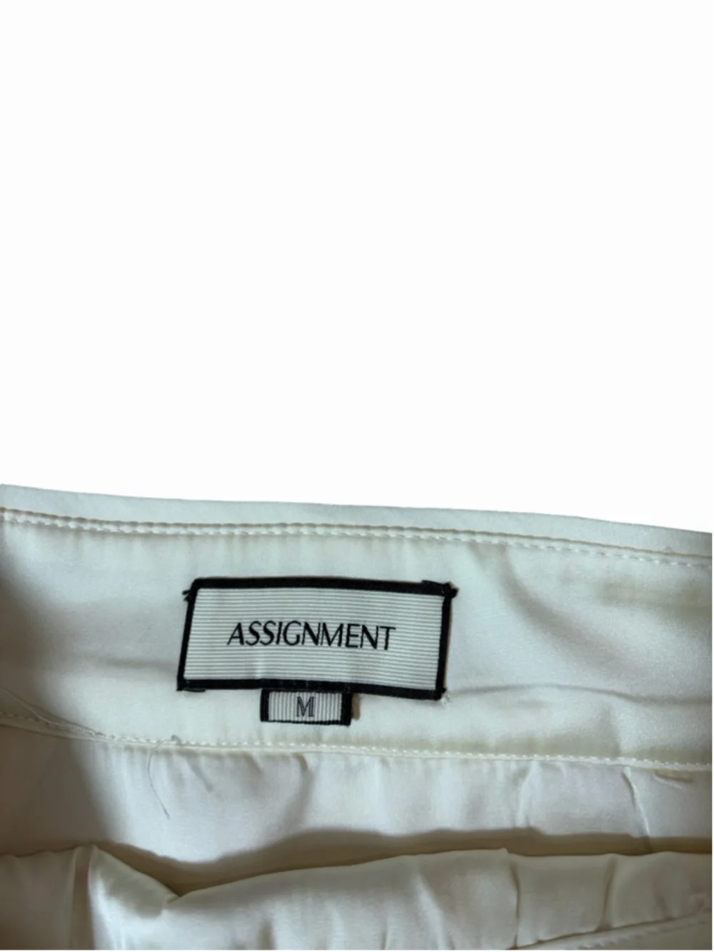 Assignment Womens M Ivory Metallic Tweed Mini Skirt Wool Blend Lined